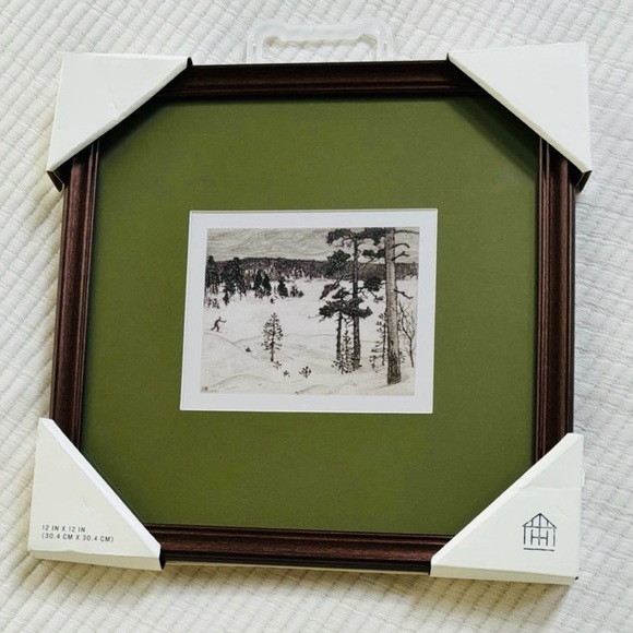 Hearth & Hand Other - Hearth & Hand with Magnolia Countryside Skier Framed Christmas Wall Art